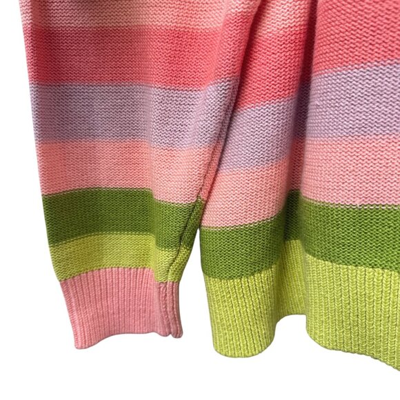 Torrid Sweater Large (Torrid 0) Harley Pastel Stripe Cotton Blend Crew Neck - Picture 9 of 12
